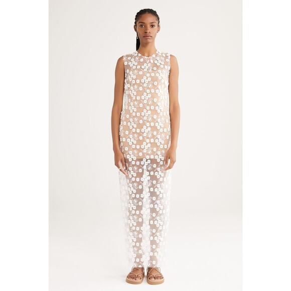 Rumer Rosella Midi Dress - XS - White